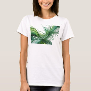 Klassisk grön ABSTRAKT KONST Konstnärligt motiv T Shirt