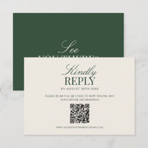Klassisk grön gammal pengar elegant QR-kod bröllop