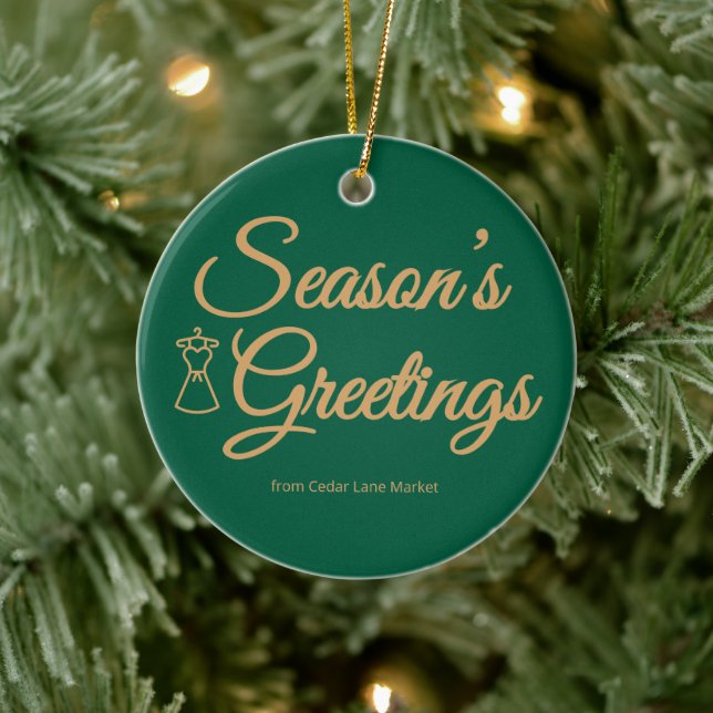 Klassisk grön och guld logotyp ornament (Träd)