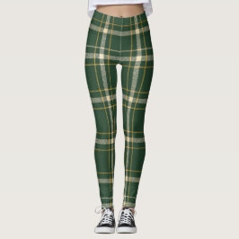 Klassisk grön rutig jul leggings