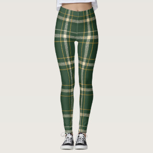Klassisk grön rutig jul leggings