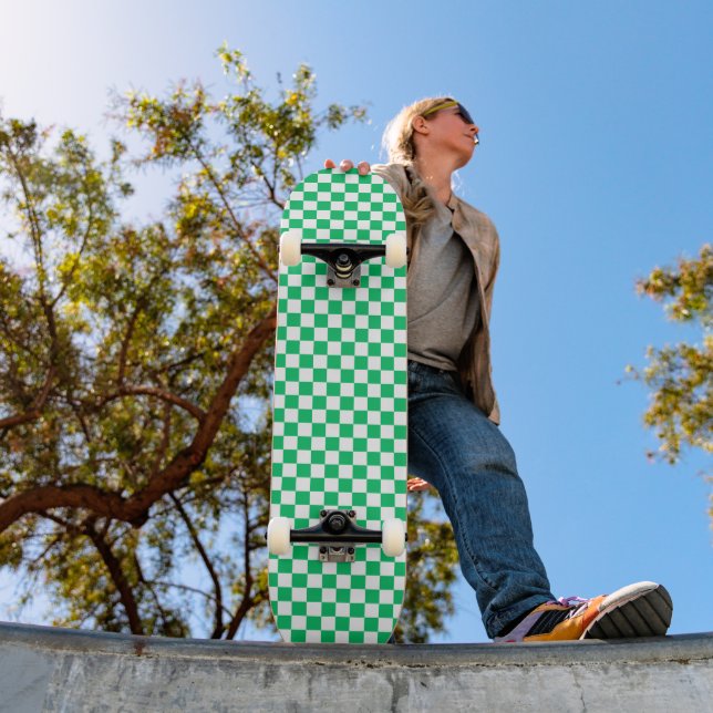 Klassisk grön rutig  mini skateboard bräda 18,5 cm (Utomhus 1)