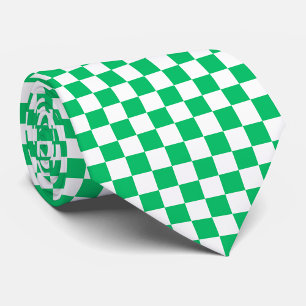 Klassisk grön rutig slips