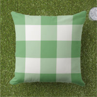 Klassisk grön vit stor Gingham-ruta