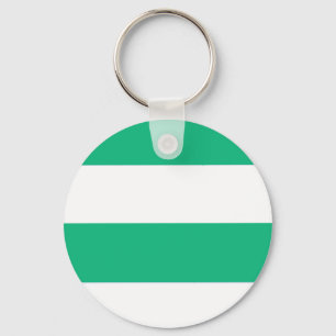 Klassisk Grönt av gräs och vit stripe Mönster Nyckelring
