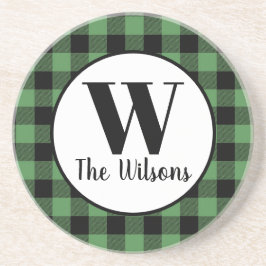 Klassisk Grönt Black Buffalo Play Monogram Underlägg