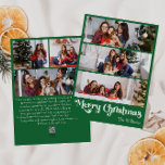 Klassisk Grönt God jul Lodrät 6 Foto Julkort<br><div class="desc">Fira säsongen med det här unika, klassiska God jul lodrät 6-fotokortet för grönt med helgdag som innehåller en liten bit av vintagens charm. Den minimalistiska utformningen visar upp en grönt av eleganten och en vit palett av färg, och frammanar vinterens mysiga anda. Dess moderna och roligt dragningskraft, parad med den...</div>