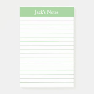 Klassisk Grönt, linjerad Personlig Post-it Block