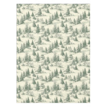 Klassisk Grönt och Cream Toile Fransk jul