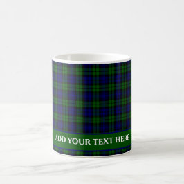 Klassisk Grönt och marin svartklocka Tartan Play Kaffemugg