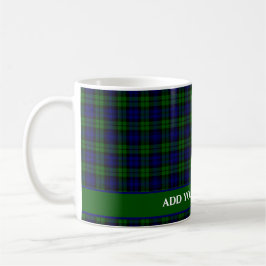Klassisk Grönt och marin svartklocka Tartan Play Kaffemugg
