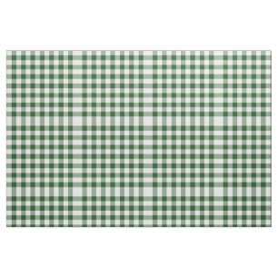 Klassisk Grönt och White Gingham Block Mönster Tyg