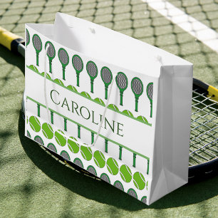 Klassisk Grönt Tennis Rackets Bollar Girls Namn Co
