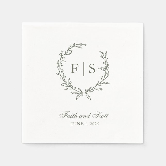 Klassisk Grönt Utandningsbart Napkins för engångsb Pappersservett (Framsidan)