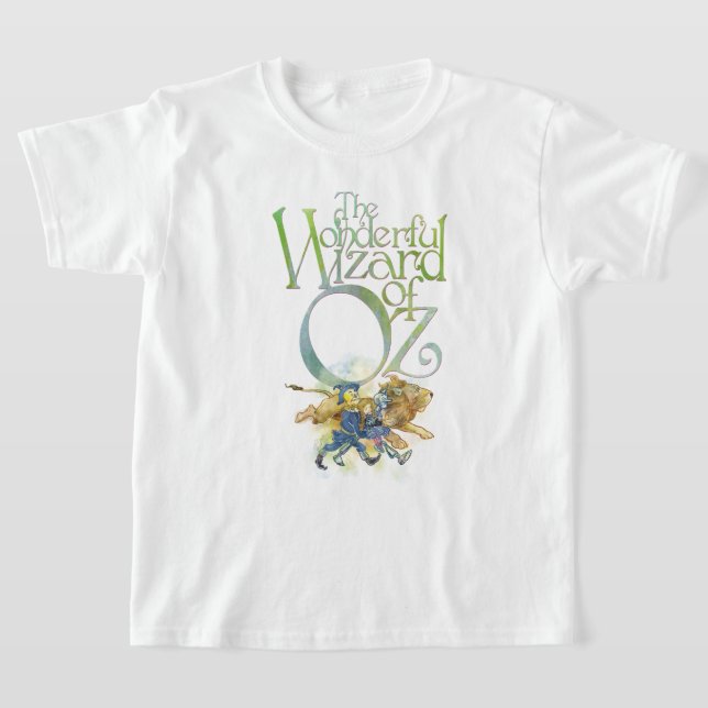 Klassisk guide till Oz Tshirt med Dorothys vänner T Shirt (Laydown)