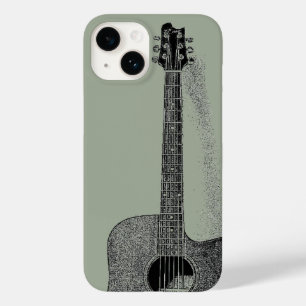 Klassisk Guitar Bläck Sketch Pop Art