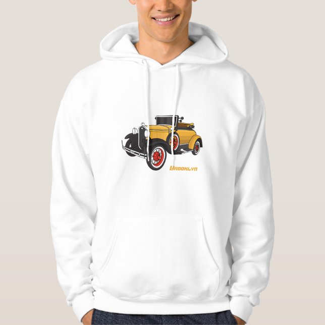 Klassisk gul bil 1931 hoodie (Framsida)