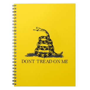 Klassisk gul Gadsden-flagga Don't Tread on Me Anteckningsbok