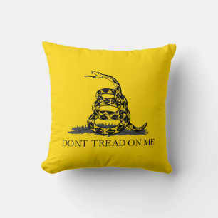 Klassisk gul Gadsden-flagga Don't Tread on Me Kudde