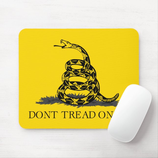 Klassisk gul Gadsden-flagga Don't Tread on Me Musmatta (Med mus)