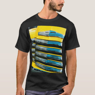 Klassisk gul grill frimärke t shirt