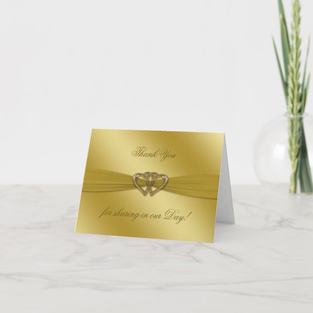 Klassisk Guld 50-års bröllopsdag Notkort Kort (Framsida)