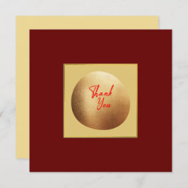 Klassisk Guld Abstrakt, Elegant, Royal Red Tack Kort