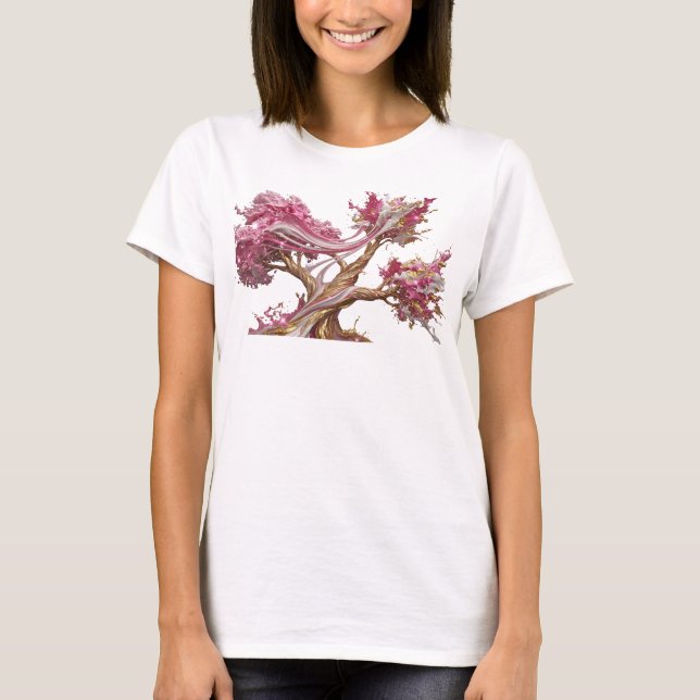 Klassisk Guld ABSTRAKT KONST Design T Shirt (Framsida)
