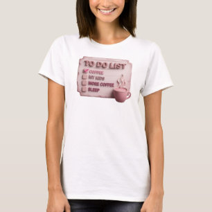 Klassisk guld COFFEE FÖRST RÄDDA VÄRLDEN T-shirt