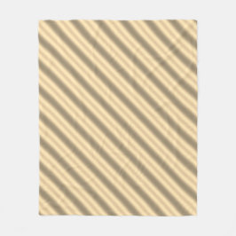 Klassisk Guld diagonal Rand Fleece Blanket