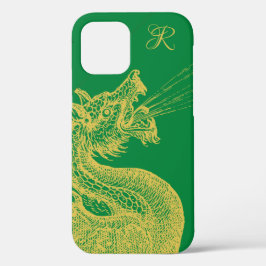 Klassisk Guld-draken Monogram Fodral-Mate iphone c