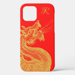 Klassisk Guld-draken Monogram Fodral-Mate iphone c