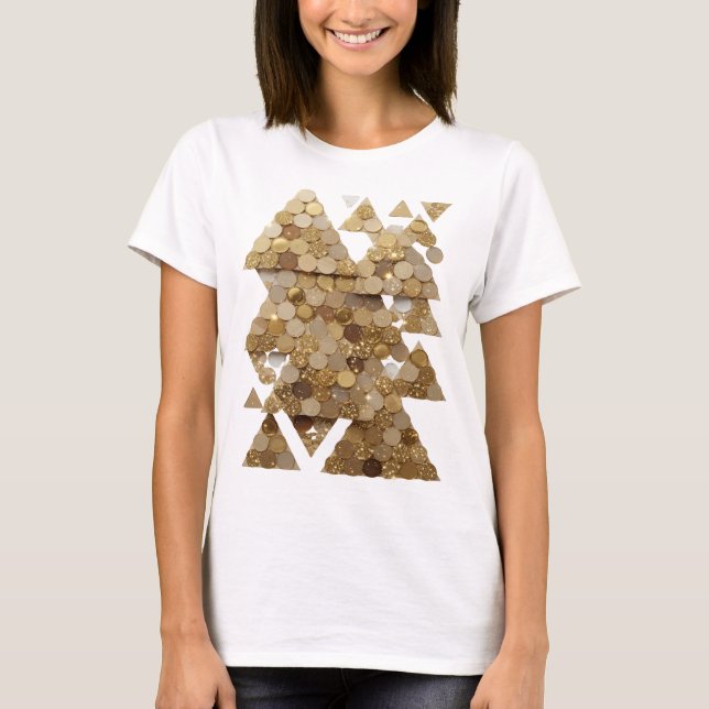 Klassisk guld GULDENTRÄD Design T Shirt (Framsida)