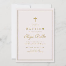 Klassisk Guld Kor Religiösa Baptism & Christening