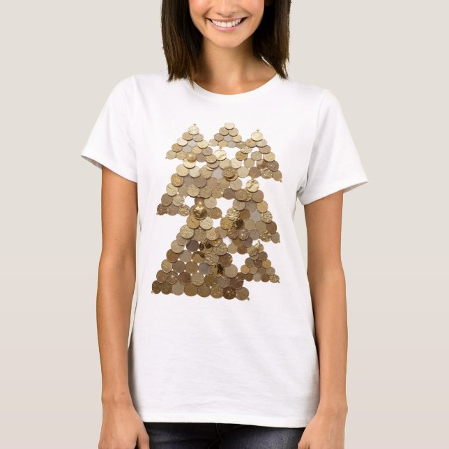 Klassisk guld TREE anpassad design T Shirt (Framsida)