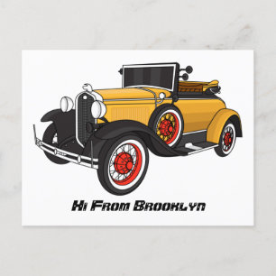 Klassisk gult 1931 vykort