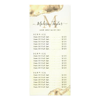 Klassisk Gult Guld Glitter Agate Marble Monogram