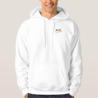Klassisk Gylden Trumpet & Musikaliska Noter Vit Ho Hoodie