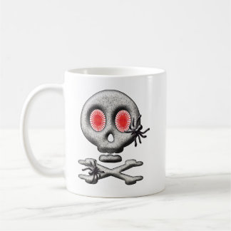 Klassisk Halloween läskig skalle och kusliga spind Kaffemugg