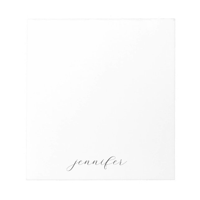 Klassisk handskrift Minimalistisk Professionell Anteckningsblock (Framsida)