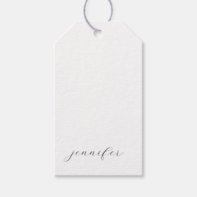 Klassisk handskrift Minimalistisk Professionell Presentetikett (Framsidan)
