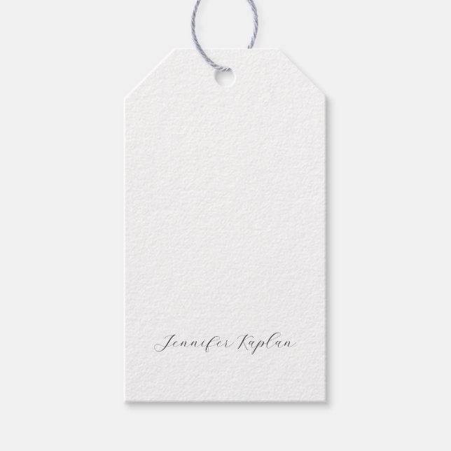 Klassisk handskrift Minimalistisk professionell Presentetikett (Framsidan)