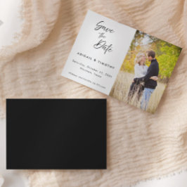 Klassisk handskriven typsnittsfotografi | Bröllop Spara Datumet