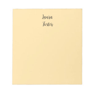 Klassisk handstil Elegant Namn Beige Färg Anteckningsblock