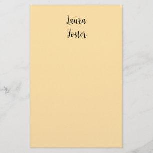 Klassisk handstil Elegant Namn Beige Färg Brevpapper