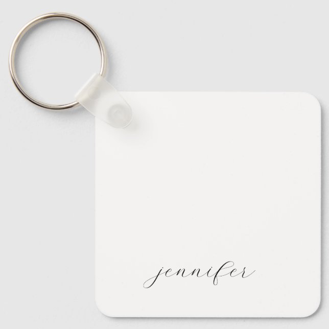 Klassisk handstil Minimalistisk Professionell Nyckelring (Framsida)