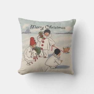 Klassisk helg jul Snö Child Kudde