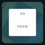 Klassisk helgdag från julklapp fyrkantigt klistermärke<br><div class="desc">En klassisk helgdag gör det enkelt att göra det här enkelt för och från presentetiketten till perfekten för alla dina julklappar. Med sin marinblå och grönt koordineras den perfekt med Lea Delaveris Design Classic Helgdag Play-samlingen av helgdagskort, presenter och dekortecken som inspirerats av en traditionell svart urmakartan. Den här julklappsetiketten...</div>