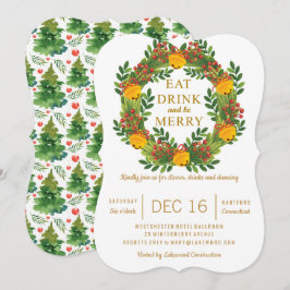 Klassisk Helgdag Kand Party Julgran Inbjudningar