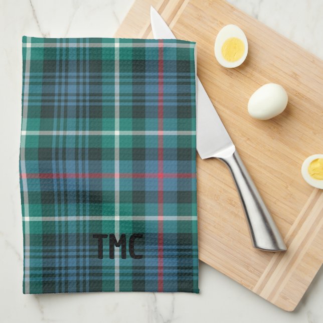 Klassisk Helgdag Tartan Play Initialer Festive Kökshandduk (Vikt i Fjärdedel)